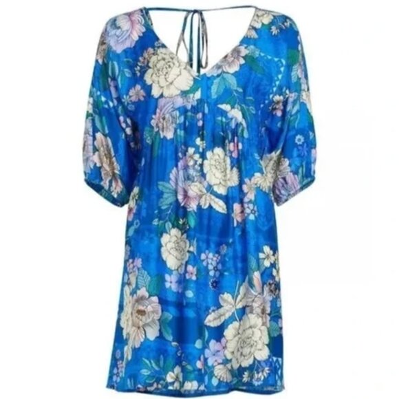 Johnny Was Blue Dove A-line Cover-Up Dress Size M NWT $278 - Picture 3 of 6
